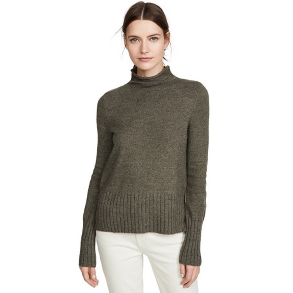 Vintage Madewell Green Donegal Inland Turtleneck Sweater